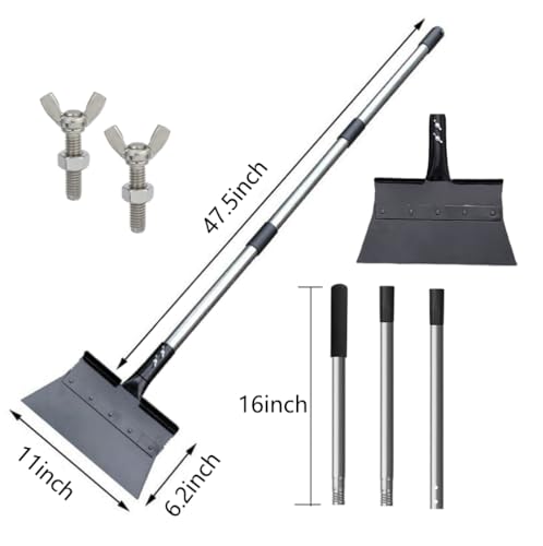 IRISFLY Long Handle Cleaning Scraper Shovel, Heavy Duty Garden Weeding Tool