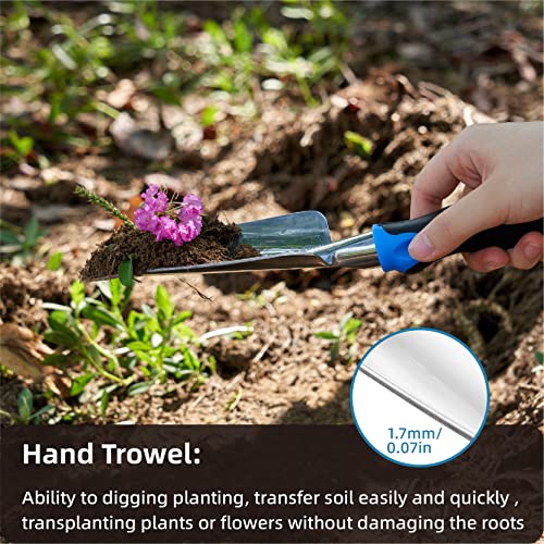 Sinoer Garden Hand Trowel - Cast Aluminum Heavy Duty Shovel with Ergonomic Handle