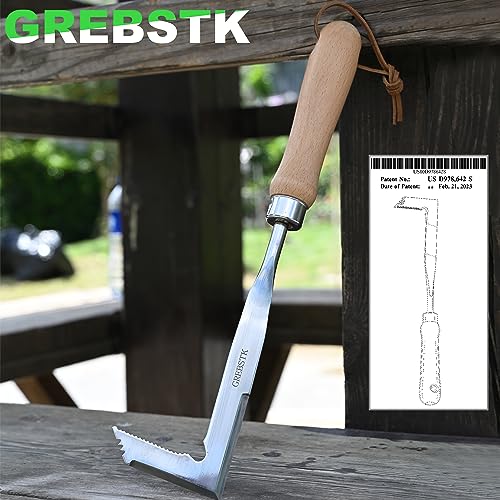 Stainless Steel Manual Weeder with Beech Handle for Gardening - GREBSTK